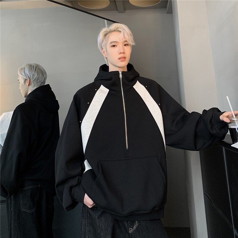 半拉链卫衣春秋季2025新款情侣休闲潮流运动服JK709-P68,男装卫衣,电商C307
