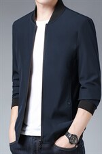 2023春季新款中青年男纯色棒球领外套休闲潮上衣夹克爸爸男装,男装夹克,电商B212（原钱塘6029）