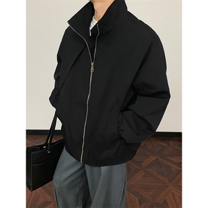 JK303/P65春装新款现货立领夹克男外套宽松大码潮上衣图片