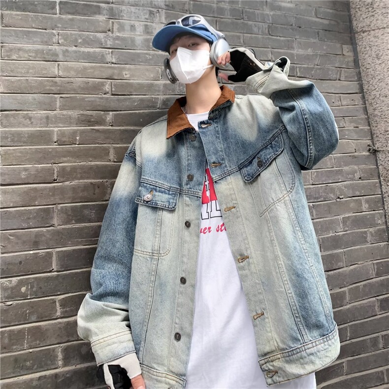 2023美式秋季夹克新款男扎染牛仔夹克JK8202P68,男装夹克,星座1116-2
