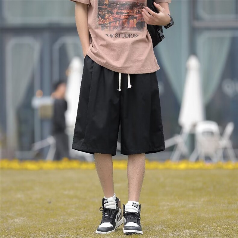 夏季纯色短裤新款休闲裤男慵懒时尚潮牌工装裤DK9020P22,男装休闲裤,星座1116-2