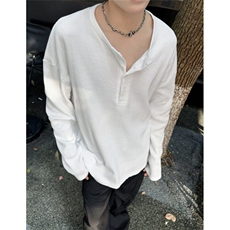 亨利领肌理感长袖T恤男款春秋叠穿内搭卫衣打底衫TY7064，男装T恤，星座1116A（原606A-3）
