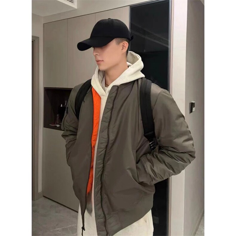 网图有货MA1飞行员夹克男秋冬加棉外套J216-常规P85加棉P100,男装夹克,星座1505