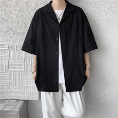8XL-M亚麻短袖衬衫男夏薄款宽松休闲百搭大码半袖衬衣DC28002P50，男装衬衫，电商B312