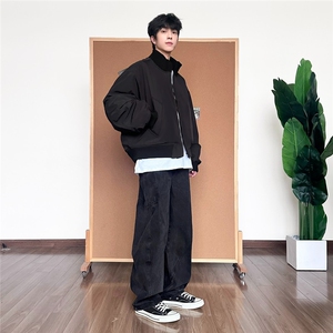 美式高街cleanfit廓形飞行员秋冬棉服vibe风短款外套冬季棉衣潮图片