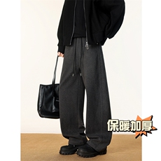 25冬季加厚保暖潮牌毛呢休闲弯刀裤5885-特批4998，男装棉衣，电商C305A