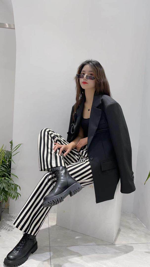 汪尚春2022春装设计师款系列手工大蝴蝶结大版潮西装外套，女装西装，SHANGCHUN·W 汪尚春