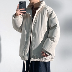 现货冬季美式休闲加厚雪山外套夹克立领纯色三防户外工装棉服，男装夹克，电商A486-1