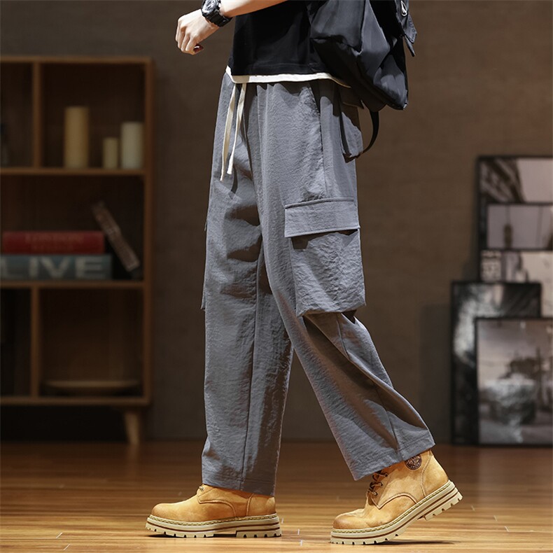 春夏新款工装休闲裤男宽松阔腿裤直筒裤CK2318-P50,男装工装外套,星座717