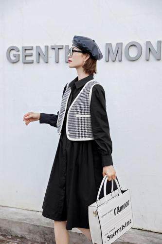 现货秋季新款连衣裙两件套，女装连衣裙，依美依缘