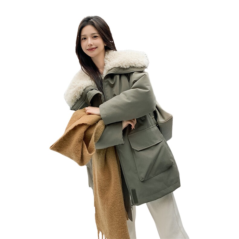 中长款内胆仿皮毛保暖派克服外套2C215-P280-K360,女装派克服,2C215