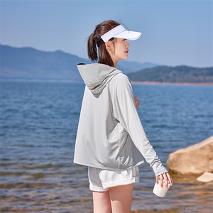 【徐璐同款】防晒衣女夏季2025新款冰丝凉感户外运动防晒服短图片
