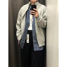【有货】cleanfit灰色拉链开衫毛衣外套男款针织衫M5653LL-特P55，男装针织衫/毛衣，星座1007（原301D）