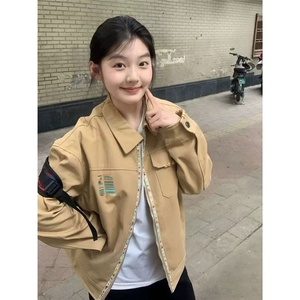 档口大货DJK6165-批80秋季新款设计感小众宽松美式夹克图片