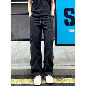 1014-1~KZ236~特P40夏季冰丝凉感降落伞休闲裤直筒宽松阔腿图片