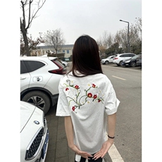 【有货】TX01ZZ-特P35美式街头潮牌藤蔓花卉刺绣cleanfit短袖T恤，男装T恤，星座1007（原301D）