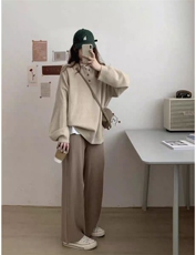 2025年秋季新款百搭女士polo领长袖针织衫，女装针织衫/毛衣，硕彦羊绒