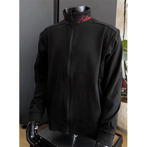 刺绣德绒打底衫男款冬季健身跑步运动训练服立领修身卫衣 WW13图片