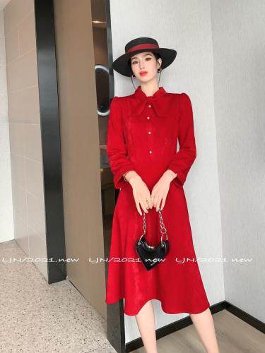 提花连衣裙，女装连衣裙，莲佳妮