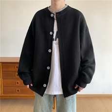 现货假两件毛衣开衫针织衫外套情侣装W8608-P65，男装针织衫/毛衣，星座1212