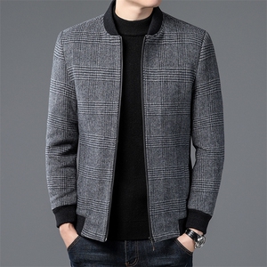 DZ68816钱塘2020-3冬季厚款商务休闲简约翻领中年男士夹克P152图片