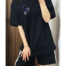 抖音得物210克现货宽松纯棉美式潮牌印花落肩袖纯棉T恤AT21127，男装T恤，电商A443