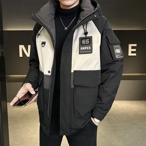 冬季店主风新款工装羽绒服男中长款冲锋衣羽绒外套Y3611-P245