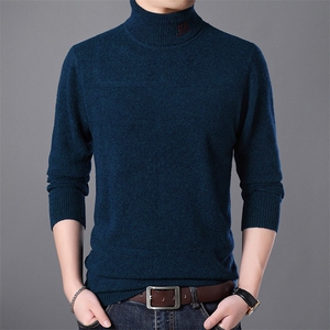 CM19069钱塘2020-2中青年男士高领冬季厚款纯色百搭羊毛衫P160图片