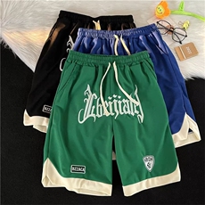 短裤男夏季美式高街篮球运动裤子百搭宽松休闲五分中裤DL621-p28，男装休闲裤，星座1008