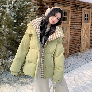 现货绿色羽绒服女90白鸭绒2025冬新303-Y6869绿-P320-K468图片