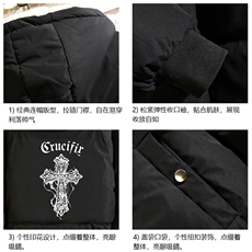 加厚加绒连帽衣男大码服男面包服男砖墙MY16268-P100，男装棉衣，电商A040A