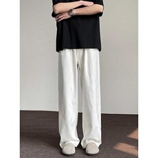 复古白色牛仔裤男女2025夏季基础纯色直筒裤宽松休闲裤子KG958，男装牛仔裤，星座1116A（原606A-3）