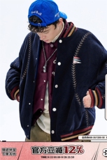 网络图慎用!图片只做展示7天到货美式运动夹棉棒球棉衣78156P148，男装棉衣，星座226-2