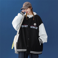！春季新品简约UNETSINCE酷帅拼接棒球外套夹克G114P65控88，男装夹克，A247A