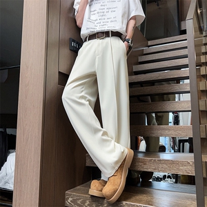 男士夏季2025新款宽松垂感直筒西装裤男生休闲长裤Q818-P35图片