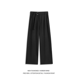 抖音品质春季新款垂坠感自带腰带宽松西裤B315-K924-特P40控78图片