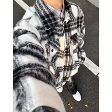 有货～海马毛小香风外套潮牌高级感韩系秋冬翻领呢子夹克NZ02批88，男装夹克，星座1004-6