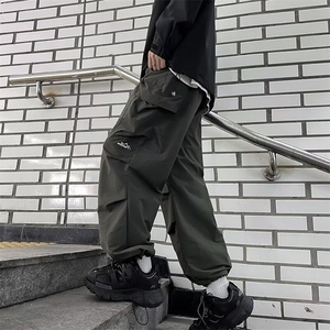 美式冲锋裤男款秋季户外潮牌机能宽松休闲抽绳束脚降落伞兵登山裤图片