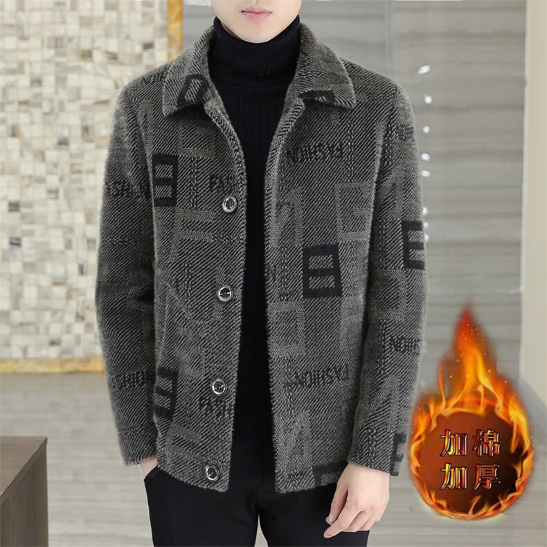 秋冬男士翻领毛呢大衣短款潮流加厚夹克外套上衣男N767P130控228，男装毛呢大衣，电商B226