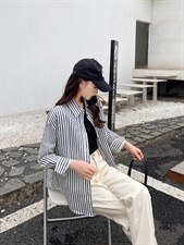 新款假两件衬衫，女装衬衫，OMY 瓯蔓意