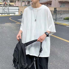 男圆领T恤宽松提花纹短袖T60P32，男装T恤，星座1116-2