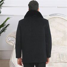 8019休闲商务呢子大衣爸爸冬季加绒加厚大毛领中长款大衣，男装毛呢大衣，星座1216（原钱塘722）