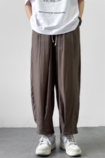 8XL-M风亚麻裤男宽松棉麻裤子大码阔腿裤灯笼裤新中式K965P30，男装休闲裤，电商D206-1