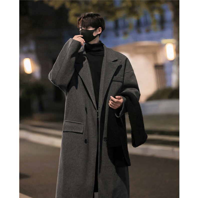 男装呢料呢子毛呢大衣西装领长款冬季呢子外套XZ514-2-F13-P128,男装毛呢大衣,星座514-2(原B239)