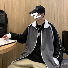 立领港风潮流卫衣男开衫拉链青少年休闲运动外套男6603/P45，男装卫衣，电商D202-1