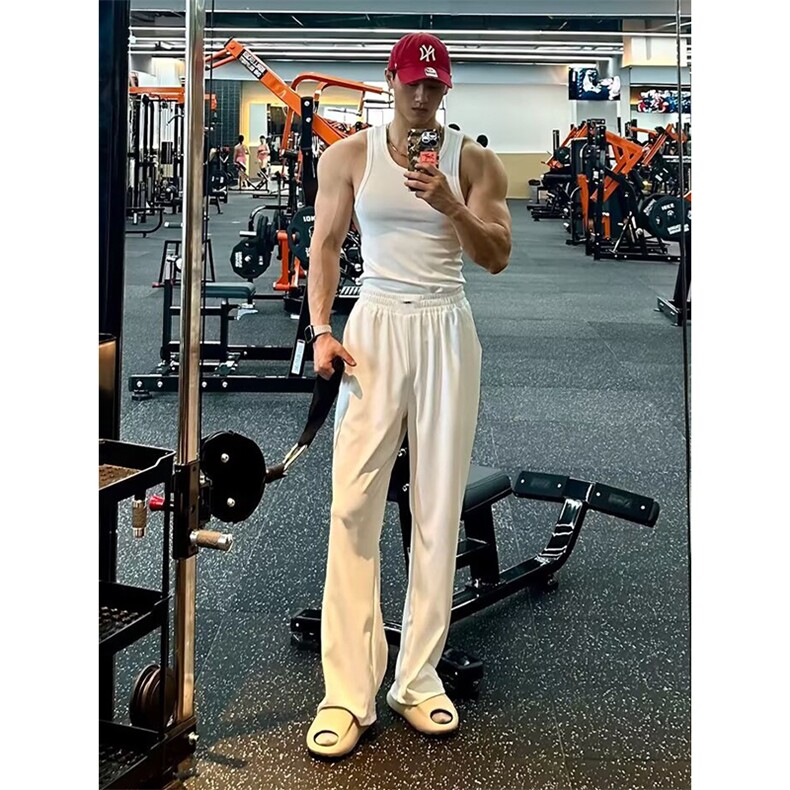 网图+冰皮凉感运动健身裤速干训练裤CK675/特P45，男装皮裤，电商B350