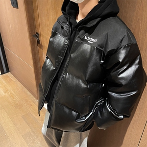 直播高品质 皮棉衣 潮牌潮流 男士棉服 面包服外套 M885 P85图片