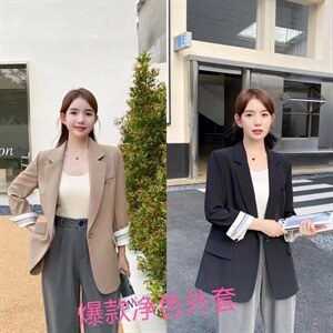 秋季新款净色西服外套图片