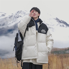 港风23新款冬季时尚百搭宽松情侣PU皮棉服外套MY6403特批95控158，男装棉衣，电商A268A