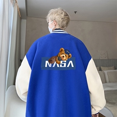 摇粒绒棒球服男大码开衫卫衣男夹克BF86247-P65，男装夹克，电商A040